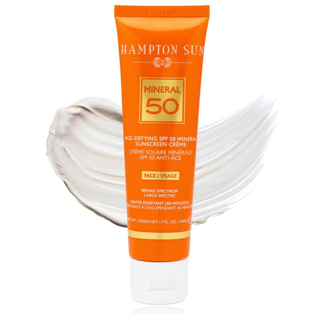 Hampton Sun Age Defying SPF 50 Mineral for Face, 1.7 Fl Oz