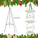 Soaoo Christmas Wreath Stand Christmas Wreath Holder Metal Easel for Cemetery Grave Flower Holder Gravestone Wreath Stand for Grave Marker Gravestone Flowers Decorations(2,30inch)
