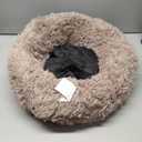 Hoewina Dog & Cat Bed for Indoor Cats, 20in Calming Donut Bed for Puppy and Kitten, Washable Round Fluffy Pet Bed for Small Medium Dogs and Cats (Camel)