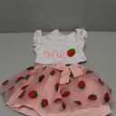 YOUNGER TREE Baby Girl 1st Birthday Outfits One Year Old Clothes Romper Tutu Cake Smash Skirt with Headband Baby Girl Gifts (12-18 Months, Sweet One Strawberry)