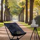 Wind Tour Portable Camping Chair Lightweight Foldable Outdoor Chair for Hiking Camp Backpacking Lawn Beach Fishing Picnic with Carry Bag (Black)