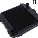 2 Row Aluminum Radiator 15553-72060 Replacement for Kubota B6100 B7100 B6100HST-DT B6100HST-E B7100HST-DT B7100HST-E
