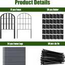 Decorative Garden Fence No Dig Fencing 10 Pack, 11ft (L) x 24in (H) Rustproof Metal Wire Panel Border Animal Barrier,Apply to Dog Fencing Outdoor for The Yard
