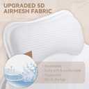 Bath Pillows for Tub - Luxury Bathtub Pillow Neck, Head, Back Support, Soft 5D Mesh Fabric and Non-Slip Suction Cups & Quick Dry, Fits All Tubs, Bath Soaking Accessories Spa Gifts, White