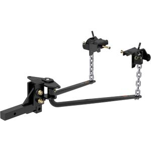 CURT 17050 Round Bar Weight Distribution Hitch with Integrated Lubrication, Up to 6K, 2-Inch Shank (6k lbs Capacity)