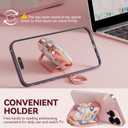 Inesore for AirPods Pro 3 Case 2025 with Lock, for Women Girly Floral Cute Case Compatible with Apple Airpods Pro 3rd Generation Cover, with Phone Stand,Keychain & Cleaner Kit-Blue Flower
