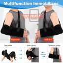 Shoulder Abduction Sling with Removable Pillow, Sholder Immobilizer for Rotator Cuff, Sublexion, Surgery, Dislocated, Broken Arm, Arm Sling for Women & Men, Fits Left & Right