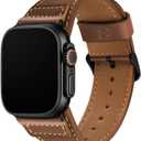 Wristitani Leather Bands Compatible with Apple Watch Strap 49mm 46mm 45mm 44mm 42mm 41mm 40mm for Men, Top Genuine Leather Replacement Straps for iWatch Ultra3/2/1 SE3/2/1 Series 11 10 9 8 7 6 5 4 3 (Dark Brown)