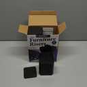 Bed Risers Furniture Risers Heavy-Duty Rectangular Adjustable Block Lift to 3 inches and 4.3 inches Desk, Sofa, Chair Legs, Refrigerator, Washing Machine Support up to 4000 pounds (Black-Square-4 Pack)