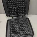 Dash No-Drip Waffle Maker - Makes Four Waffles at Once for Hassle-Free Breakfasts - Dual Nonstick Heating Plates & Quick Heat-Up System - Easy-Release Surface - Silver