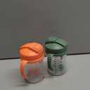 Dr. Brown's Milestones Baby's First Straw Cup, Training Cup with Weighted Straw, 9 oz/ 270 mL, BPA-free, 6m+, Coral/ Olive Green, 2-Pack