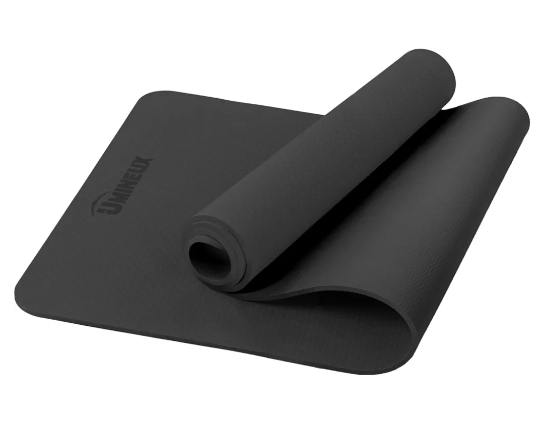 Yoga Mat Non Slip, Pilates Fitness Mats, Eco Friendly, Anti-Tear 1/4" Thick Yoga Mats for Women, Exercise Mats for Home Workout with Carrying Sling and Storage Bag
