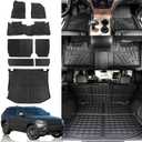 Rongtaod Floor Mats Compatible with 2011-2021 Jeep Grand Cherokee 2022 2023 Grand Cherokee WK Trunk Mat Cargo Liner Back Seat Protector Grand Cherokee Accessories (Backrest Mat+Trunk mat+Floor Mats) (Trunk Mat+Backrest Mats+Floor Mats, Compatible with Jeep Grand Cherokee)