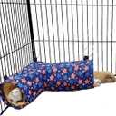 EAEDMY Guinea Pig Rat Ferret Hammock, Small Animal Corner Tunnel & Tubes & Bed for Hedgehog Piggy Chinchilla Hideout Toys and Cage Accessories