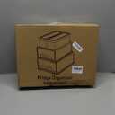 Stackable storage drawers, clear pull-out organizer with handles and non-slip pads for kitchen, refrigerator,office desktop, pantry and shelves, perfect for organization and storage (2 Pack, Large)