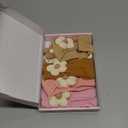 CLLOT 5 Pcs Baby Flower Headbands Baby Girls Nylon Headbands Soft Hairbands Hair Accessories for Newborn Infant Toddler Kids (Beige+Pink+Purple+Brown+Orange)