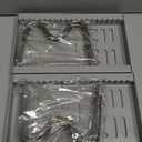 2 Pack Pots and Pans Organizer Under Cabinet, 22" Expandable Food Storage Container Lid Organizers with 9 Adjustable Dividers Pot and Pan Lid Holders Rack Inside Cabinet/Countertop(Gray)