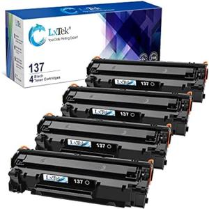 LxTek Compatible Toner Cartridge Replacement for Canon 137 Toner Cartridge CRG137 CRG 137 to use with ImageClass D570 MF236n MF232w MF216n MF244dw MF242dw MF232w(4 Pack, Black)
