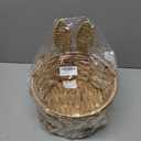 Natural Water Hyacinth Rabbit Shaped Storage Organizer for Easter, Kids Toys, Boho Decor