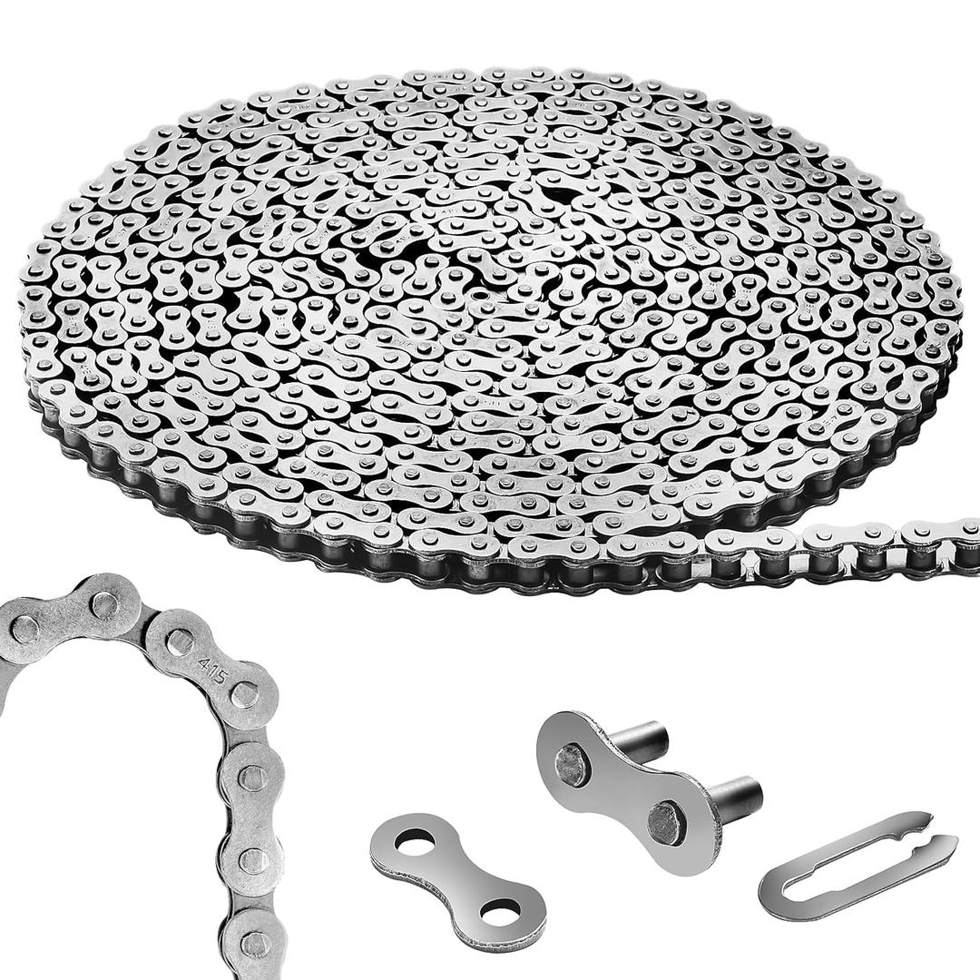 #41 20 ft Roller Chain for Gate Openers Carbon Steel Operator Chain Electric Automatic Sliding Gate Opener Garage Hanger Door Karts Bike