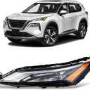 Left Headlight Assembly Compatible with Rogue 2021 2022 2023
w/DRL w/Halogen Turn Light Upper Headlamp Front Light Driver Side 261256RR0A NI2562102