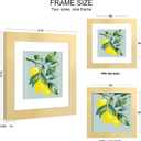 Hongkee 8x8 Picture Frame Set of 2, Made of Real Glass and Gold Wooden Frame - Display Square 6x6 with Mat or 8x8 Without Mat, 8 by 8 Photo for Wall or Tabletop