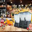 CLIVIA 6 Gallon Iced Beverage Dispenser, Commercial Drink Dispenser for Parties, 22L Plastic Juice Dispenser with Spigot Lid Black Base Water Dispenser for Restaurants, Parties