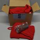 XIMISHOP 6pack Christmas Stockings, 18inch Large Personalized Cable Knitted Xmas Hanging Stocking Decorations with Name Tags for Holiday Christmas Party Family Decor (Red and White)