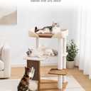 37.5" Cat Tree for Large & Senior Cats with Low Step & Sisal Board