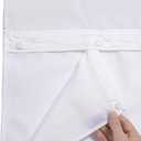 Snap in Shower Curtain Liner Replacement Removable Water Repellent Liner for Bathroom 70" W x 54" H (Fit for 71" W x 74" H Shower Curtain) (White, 2 Pack)