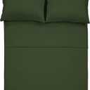 Best Season 4 Piece Bed Sheet Set (Full Size Olive Green) 1 Flat Sheet,1 Fitted Sheet and 2 Pillow Cases,100% Brushed Microfiber 1800 Luxury Bedding,Deep Pockets,Extra Soft & Fade Resistant