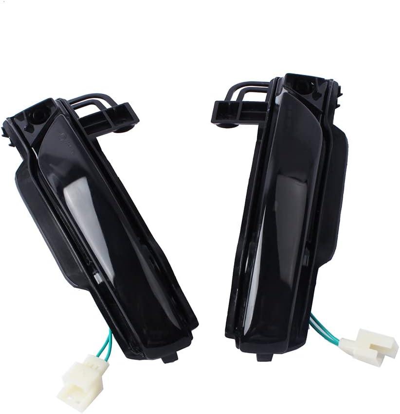 Riloer 2 pcs Driver Side + Passenger Side Smoke Lens Sequential Flowing Light, 1 Pair Mirror Turn Signal Light, 2011-2020 Compatible with Jeep Grand Cherokee WK2