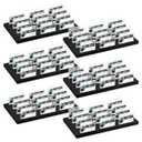 6 Pack of 360 Slots Black Foam Name Badge Holder 4.25 Inches Slots Name Badge Organizer Tray Organizer Name Badge Display Desktop ID Card Sign Organizer for Desk Office School(6, Black)