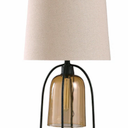 StyleCraft Malvern Industrial Table Lamp - Amber / Black