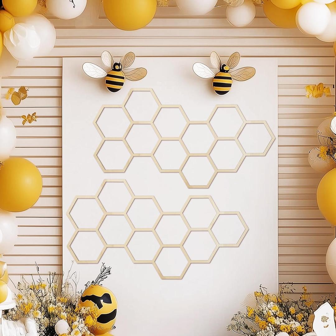 Silipull 2 Pcs 22 x 12 Inch Large Wood Honeycomb Decoration Honeycomb Wall Decor Wood Hexagon Decor Bee Wall Hanging Decoration for Living Room Garden Bedroom Office Home Party(Wood Color) Silipull 2 Pcs 22 x 12 Inch Large Wood Honeycomb Decoration Honeycomb Wall Decor Wood Hexagon Decor Bee Wall Hanging Decoration for Living Room Garden Bedroom Office Home Party(Wood Color)