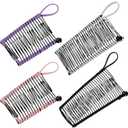 WILLBOND 4 Pcs Banana Hair Clips for Women Large Small Comb Vintage Clincher Banana Grip Clip Styling Accessories Gift for Curly Thick Thin Wavy Hair Ponytail Wedding(Pink, Purple, Black, Silver)