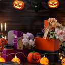 30 Set Halloween Coffee Cups Holder, Halloween Coffee Drink Carrier Supplies for 2/4 Cups, 12-30 oz Hot/cold Drinks Carriers Holder for Trick or Treat Spooky Party Decorations, Orange Purple Color