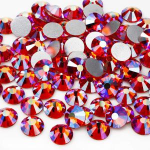 Yantuo Red AB Crystal Rhinestones SS16 1440 pcs, 4 mm Siam Glass Flat Back Rhinestone Strass for Nail Art,Tumbler Cup,Shoes,DIY Crafts,Bling Project