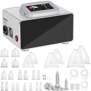 cenoz Vacuum Cupping Therapy Machine, Buttock Cupping Sets for Home Use | Upgrade Touch Screen with 24 Vacuum Cups and 3 Pumps | 0-60 Cmhg