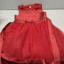 Glamulice Burgundy Flower Girl Dress Ruffles Vintage Embroidered Lace Dresses Christmas Bridesmaid Birthday Party Gown Pageant Holiday Princess Prom Dance Kids Formal Ball Gown Red 10 11, Size 150
