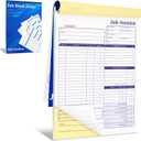 50 Set Job Work Order Forms Job Invoice Forms Invoice Receipt Book Contractor 8.5 * 11inch Work Order Receipt Book 2-Part Carbonless Forms for Small Business Suppliers Distributors (One Book)