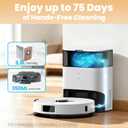 T30+ Robot Vacuum and Mop Self-Emptying with 12,000Pa, No-Collision Obstacle Avoidance, Carpet Detection, Anti-Tangle Brushes, 240 Mins, 75-Day Capacity, No-Go Zones, Home Mapping, App/Alexa Control