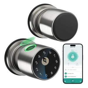 IRONZON Fingerprint Door Knob for Bedroom  291Y 4in1 Keyless Bedroom Door Knob smart Door knob with App, Onetap Privacy Mode Setup, AutoLock Easy to Install  Matte Black