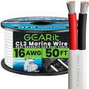 GEARit Speaker Wire 16 Gauge (50ft), Red/Black Speaker Cable 16AWG, Duplex 2-Conductor, Speaker Wires for Boat, RV, Camper, Trailer, Automotive, in-Wall and Outdoor Use