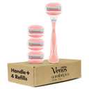 3 x Gillette Venus ComfortGlide White Tea Women's Razor 1 Handle + 4 Blade Refills