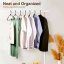 HOUSE DAY Black Plastic Hangers 50 Pack, Plastic Clothes Hangers with Built-in Hooks, Durable and Strong Plastic Coat Hangers for Closet, Space Saving Clothing Hanger for Shirts, Coats, Skirt, Dress