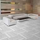 Peel and Stick First Impressions Barcode Rib Taupe 24 in. x 24 in. Commercial Carpet Tile (15 Tiles/Case)