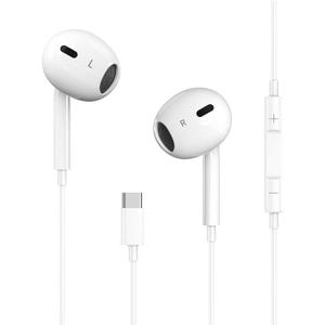 USB C Headphones for iPhone 17/16/15 Pro Max Plus Type C Earbuds with Microphone & Remote Noise Cancelling Earphones for iPhone 17/16/15 Pro, iPad,Galaxy S25/S24/S23/S22/S21/S20/Ultra Note 10/20
