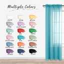 Pitalk Teal Curtains 63 Inch Length for Bedroom 2 Panel Sets Rod Pocket Window Sheer Curtains for Living Room 52x63 Inches Long