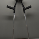 PEPE Mobility - Forearm Crutches for Adults (x2 Units, Open Cuff), Adjustable, Aluminum, Walking - Made in Europe (Black)